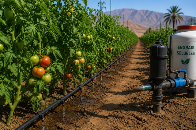 Programme de fertigation pour la tomate au Maroc : doses NPK et calendrier